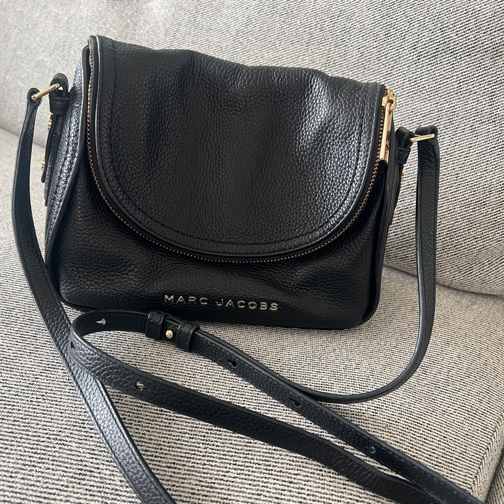 Marc Jacobs Black Leather Crossbody Bag